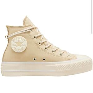 Chuck Taylor All Star Lift Converse Platform Canvas High Top in Oat Milk